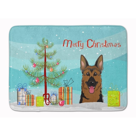 Carolines Treasures Christmas Tree and German Shepherd Machine Washable Memory Foam Mat BB1583RUG
